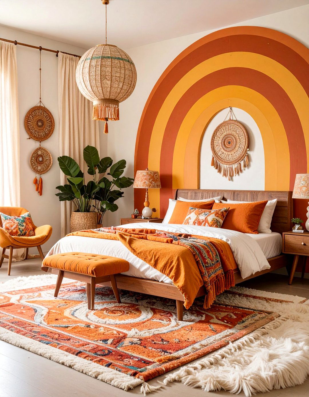 Burnt Orange Bedroom Retro s Groove - 20 Burnt Orange Bedroom Ideas