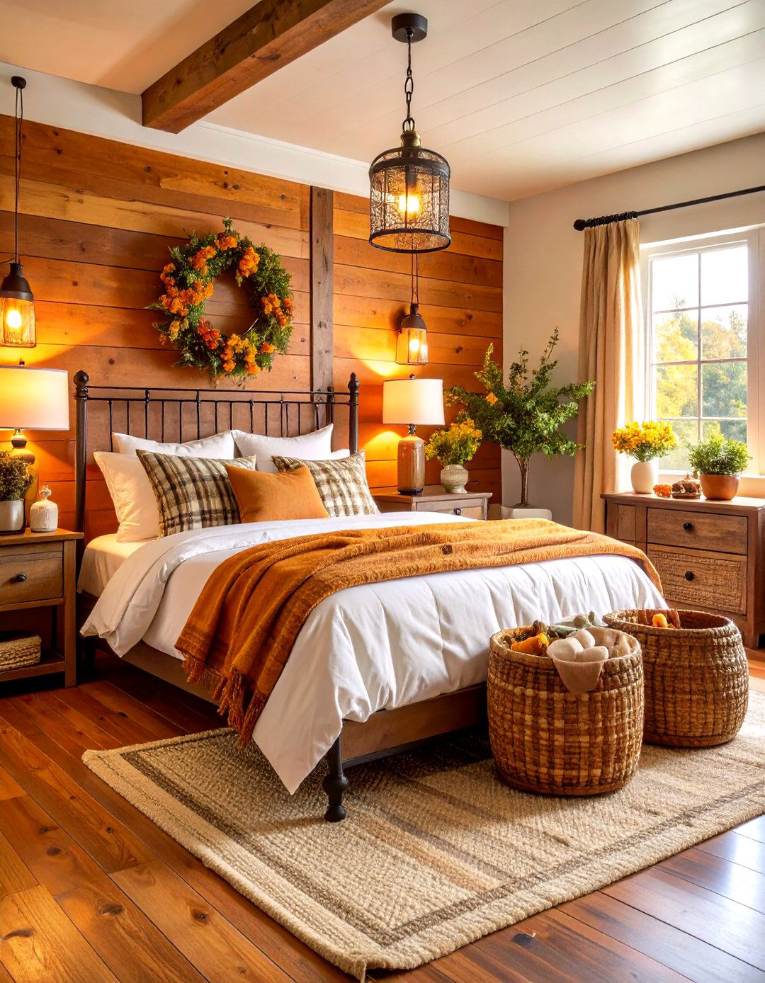 Burnt Orange Bedroom Rustic Farmhouse Escape - 20 Burnt Orange Bedroom Ideas