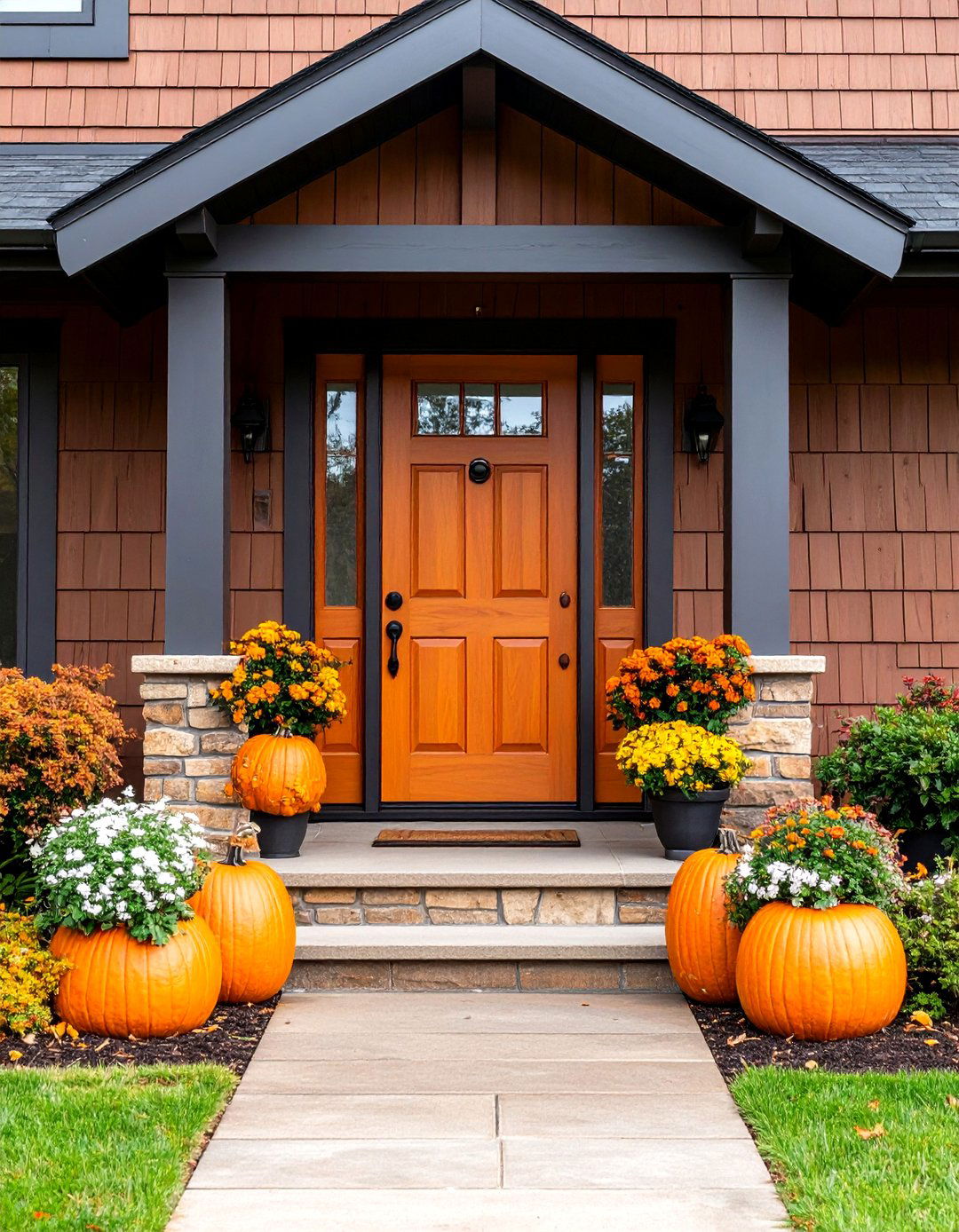 Burnt Orange Brown House Front Door Color - 20 Brown House Front Door Colors