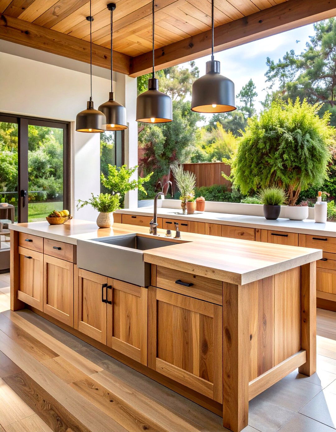 Butcher Block Outdoor Countertops - 20 Outdoor Countertop Ideas