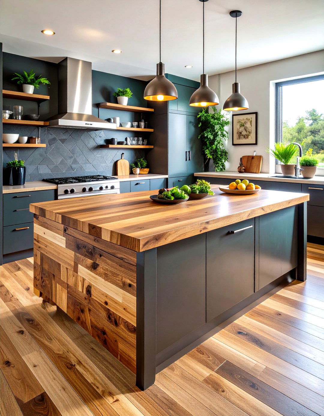 Butcher Block Surfaces Encourage Hands On Cooking in Cabin Kitchens - 20 Cabin Kitchen Ideas