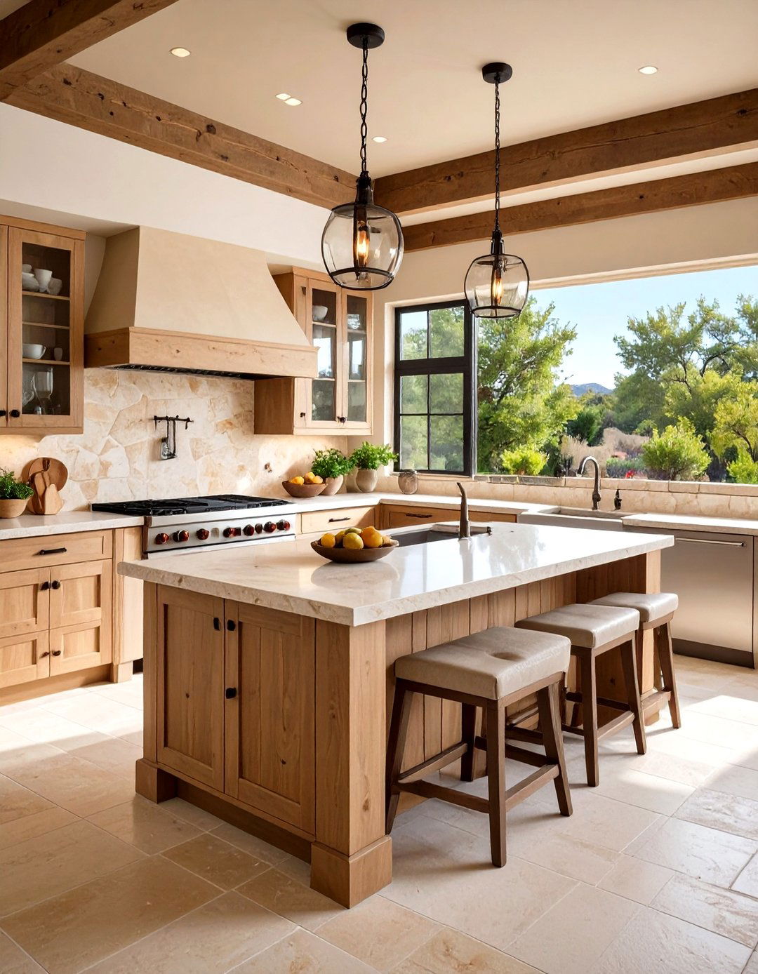 Butcher Block - 20 Types of Outdoor Kitchen Countertops