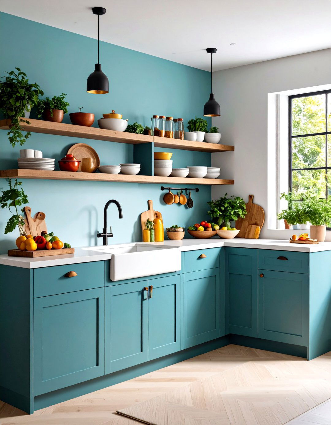 Butlers Open Pantry with Prep Station - 20 Open Pantry Ideas
