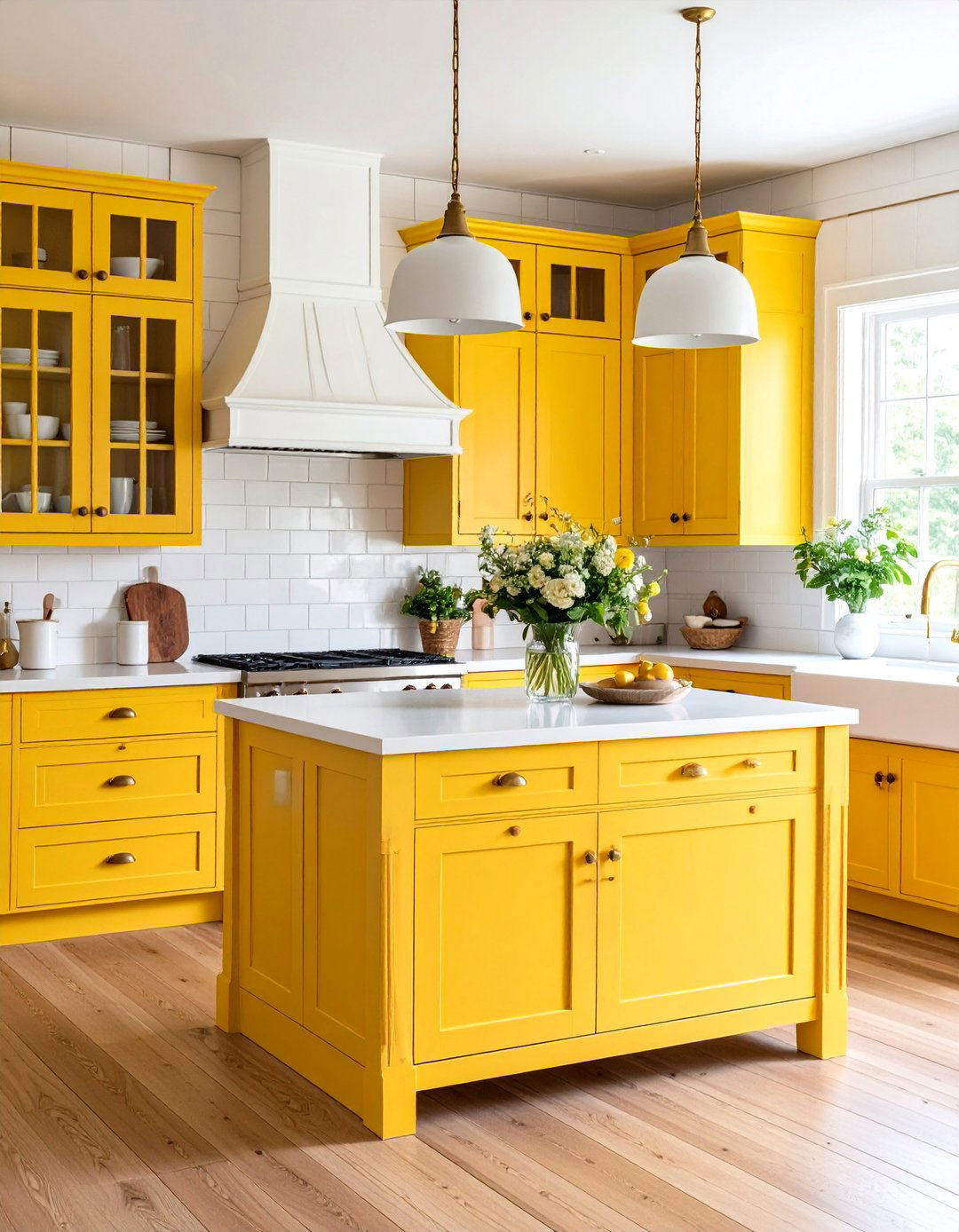 Butter Yellow and White Kitchen Color Cheerfulness - 20 Kitchen Color Ideas