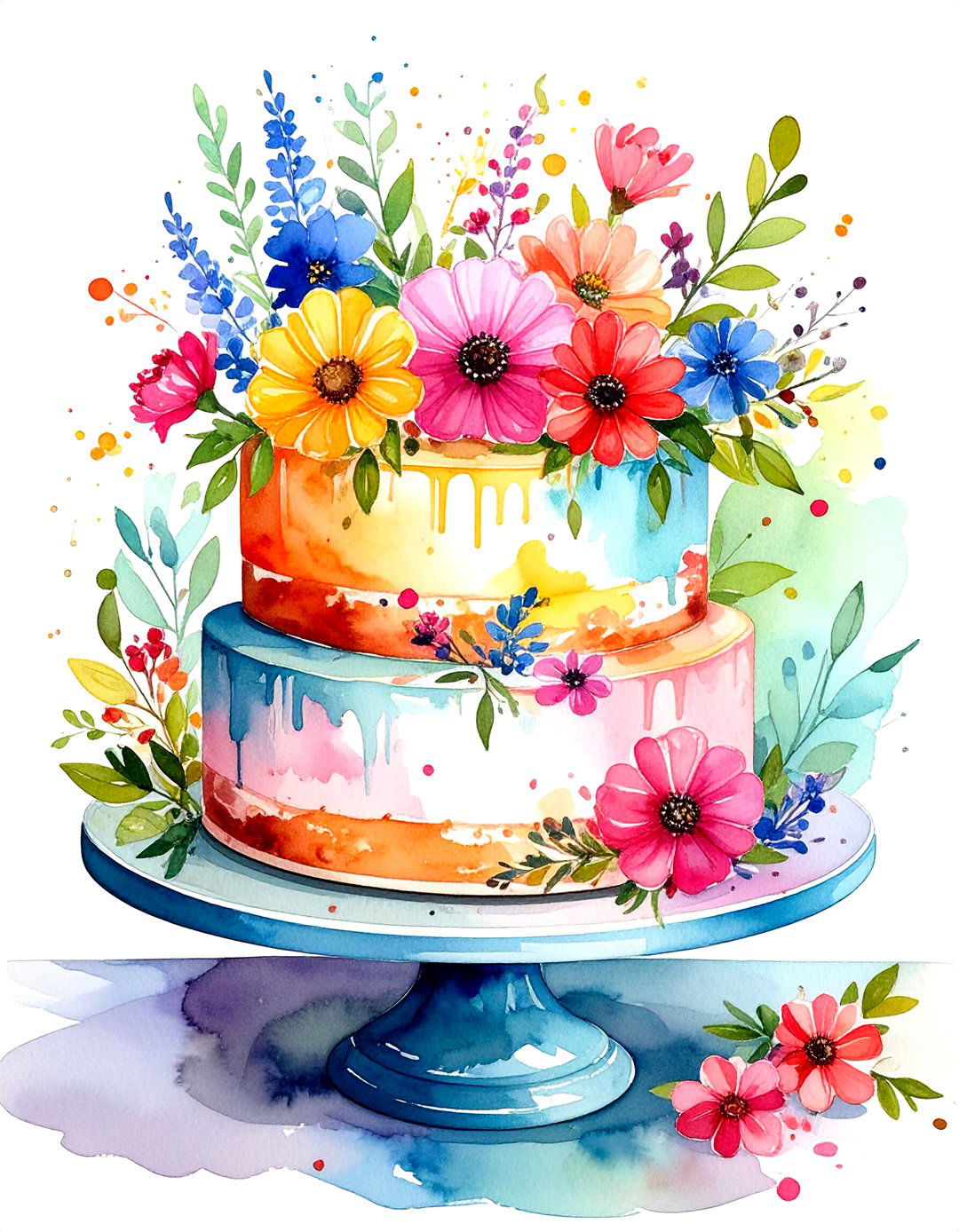 Buttercream Painting Art - 20 Small Wedding Cake Ideas