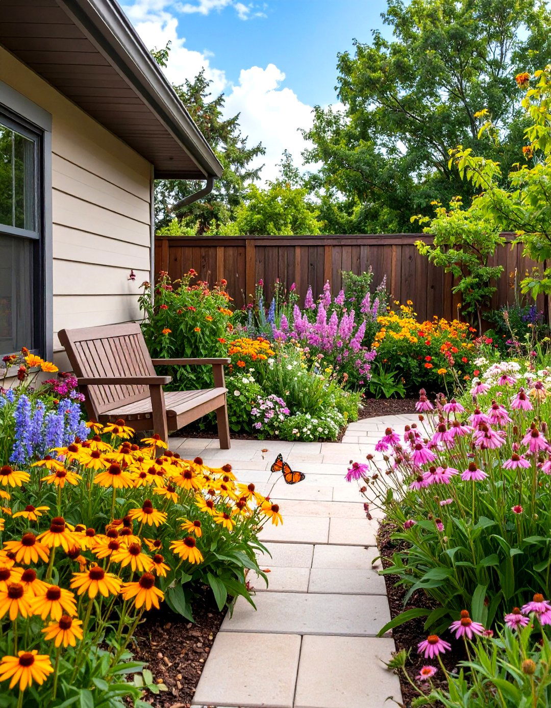 Butterfly Haven Patio Garden - 20 Patio Garden Ideas