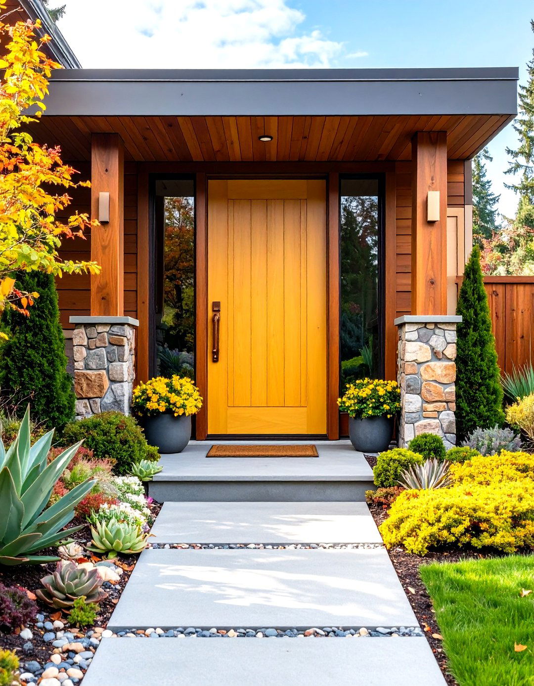 Butterscotch Yellow Mid Century Front Door - 20 Mid Century Front Door Colors
