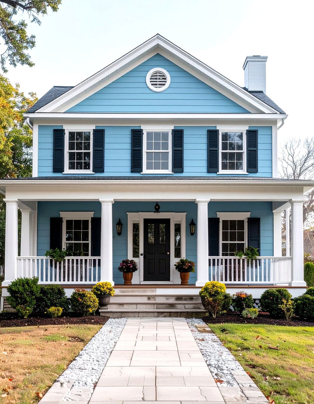 Buxton Blue Exterior House Color - 20 Blue Exterior House Colors