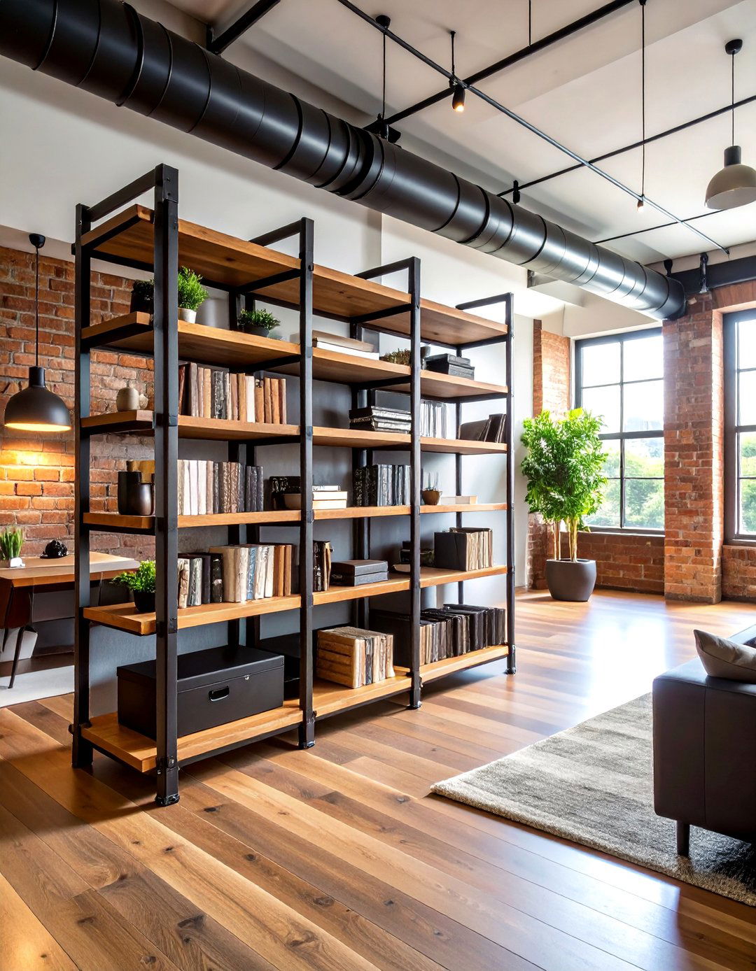 CD Storage Using Industrial Pipe Shelving for Modern Style - 20 Cd Storage Ideas