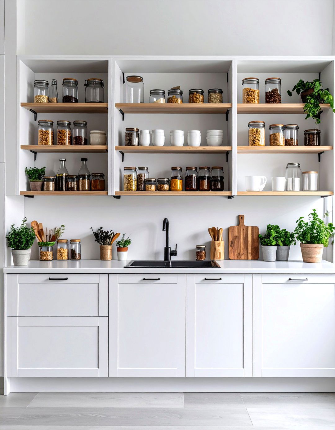 Cabinet Storage with Adjustable Shelving - 20 cabinet storage ideas