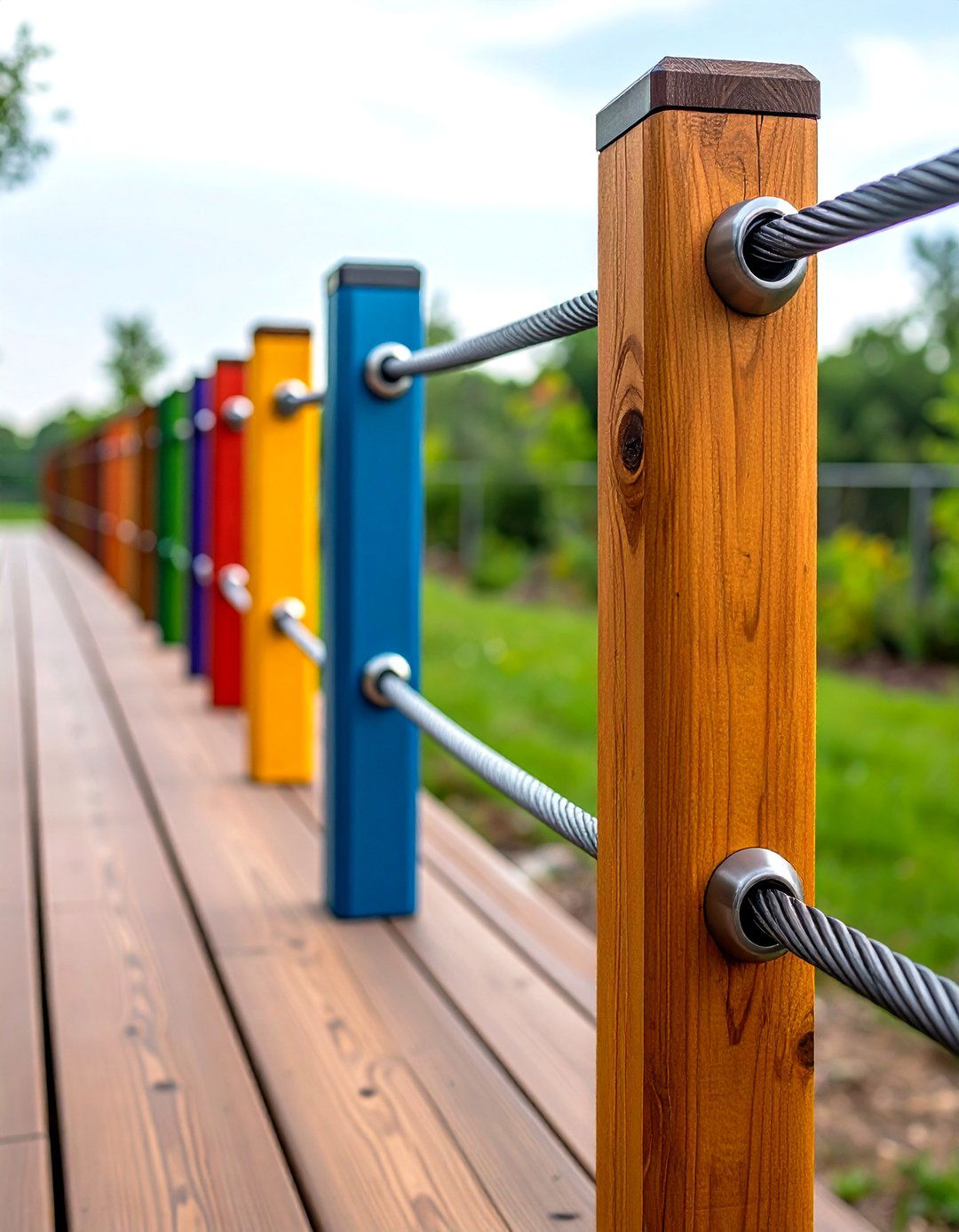 Cable and Rail Hybrid - 20 Split Rail Fence Ideas