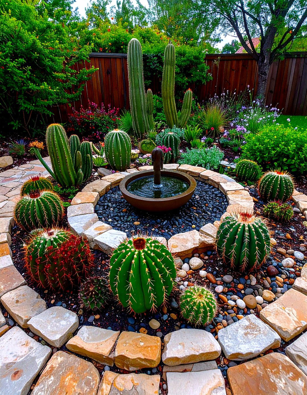 Cactus Herb Spiral Fusion - 20 Cactus Garden Ideas