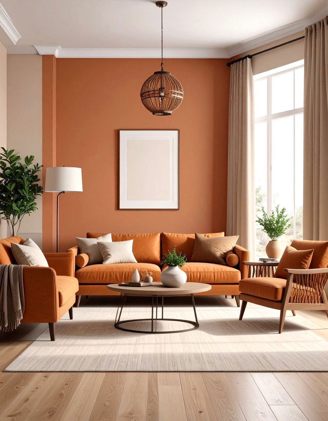Cactus Print Feature Wall - 20 Desert Themed Room Ideas