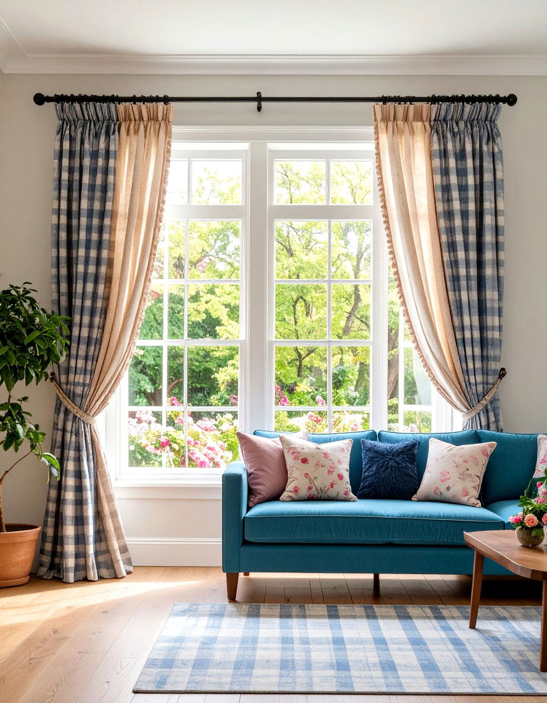 Cafe Living Room Curtain Accent - 20 Living Room Curtain Ideas