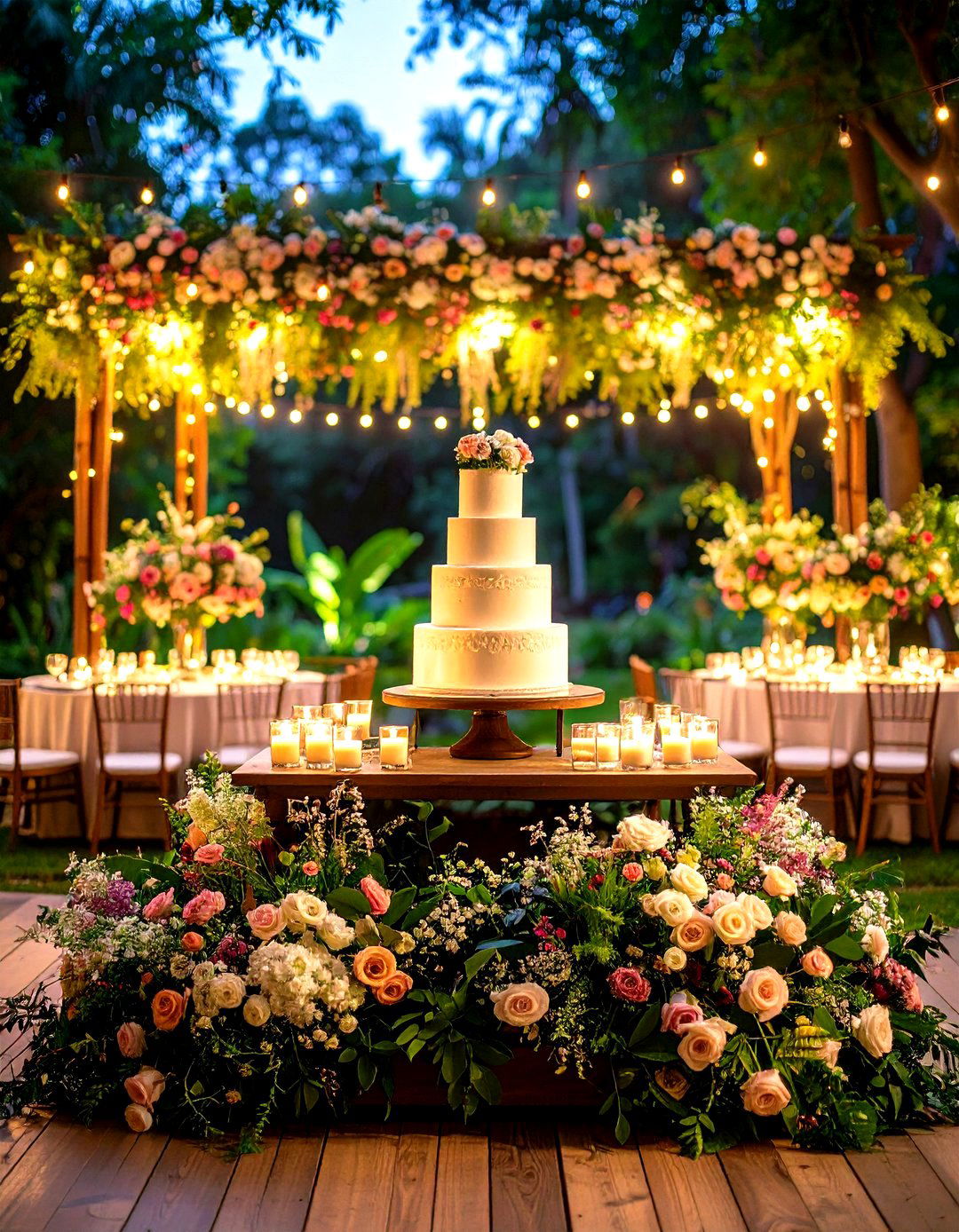 Cake Meadow Display - 20 Spring Wedding Ideas