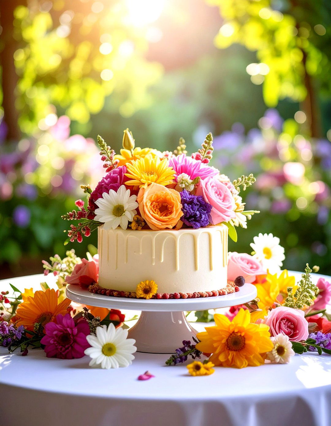 Cake Meadow Surround - 20 Small Wedding Cake Ideas