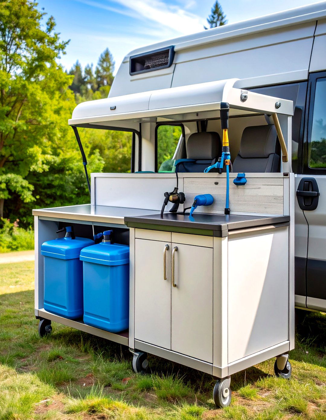 Camper Van Dog Wash Station for Travel Enthusiasts - 20 Dog Wash Station Ideas