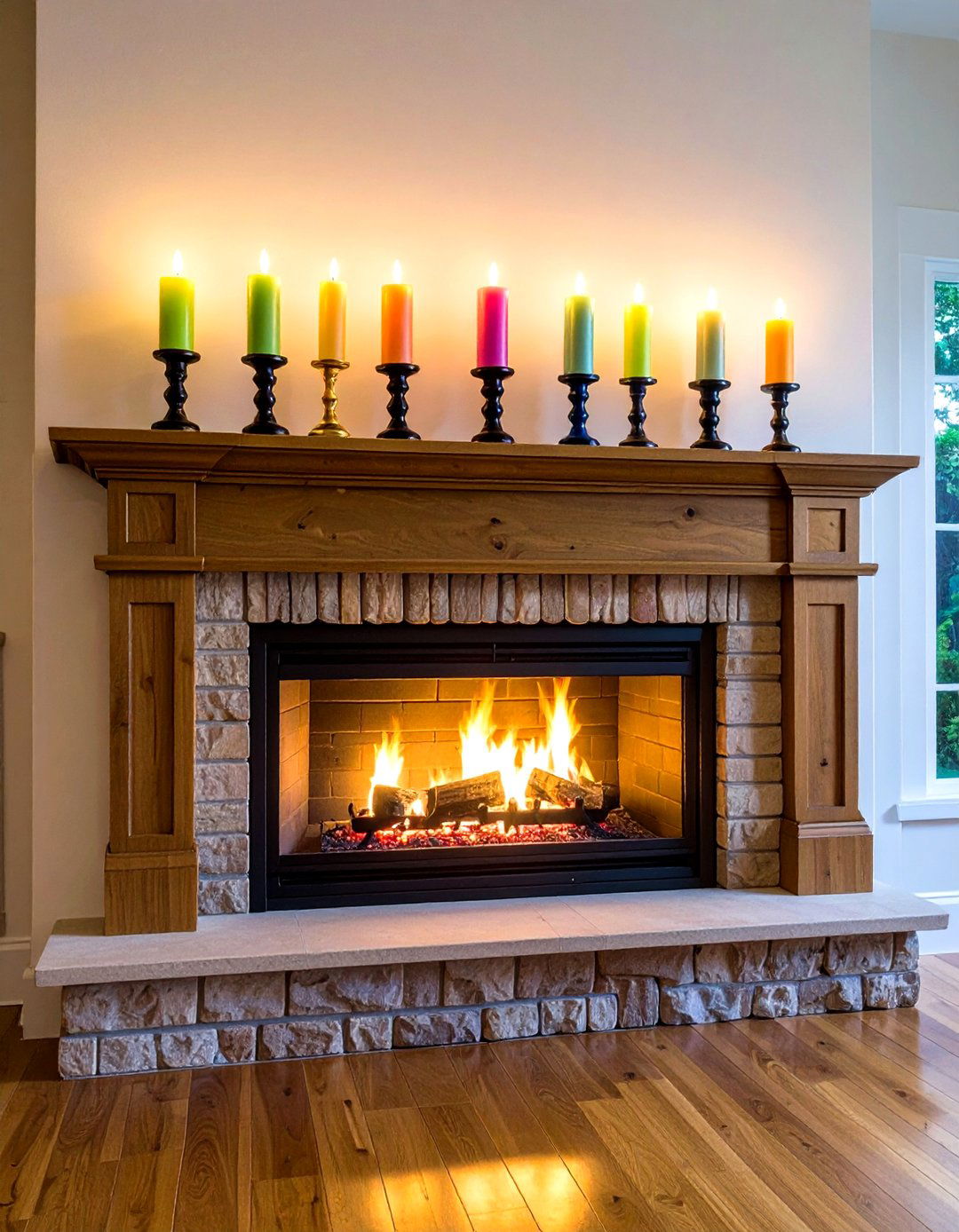 Candle Style Fireplace Sconces for Cabincore Vibes - 20 Fireplace Sconces Ideas