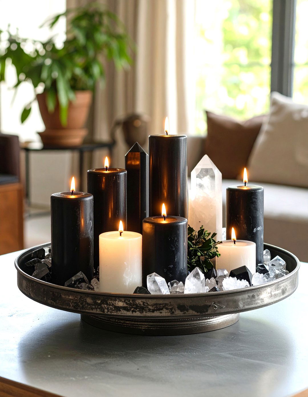 Candle and Crystal Altars Add Spiritual Glow - 20 Gothic Boho Decor Ideas