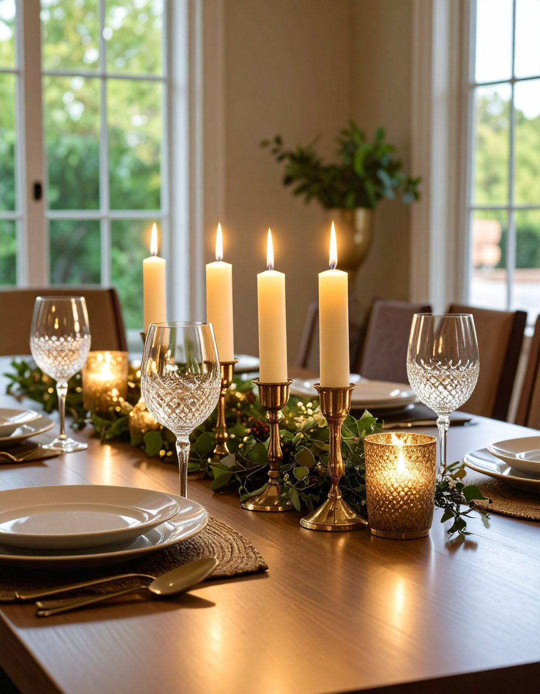 Candlelight and Crystal Dining Room Details - 20 Glam Dining Room Ideas