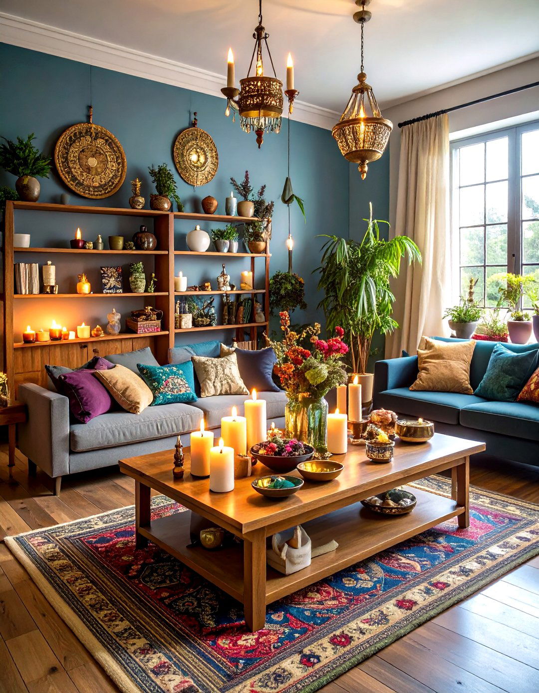 Candlelit Ambiance Witchy Living Room Lighting - 20 Witchy Living Room Ideas
