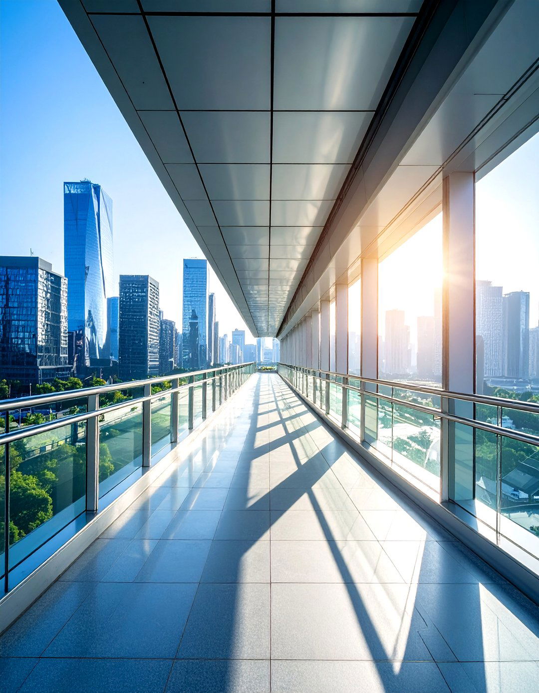 Cantilevered Glass Walkway Skybridge - 20 Elevated Walkway Ideas