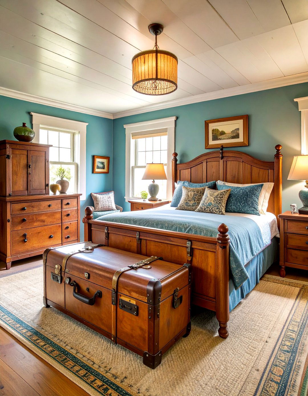 Cape Cod Upstairs Bedroom Vintage Trunk Storage - 20 Cape Cod Upstairs Bedroom Ideas
