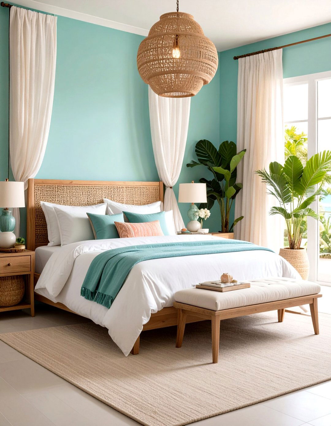 Caribbean Breeze Hideaway Tropical Bedroom - 20 Tropical Bedroom Ideas