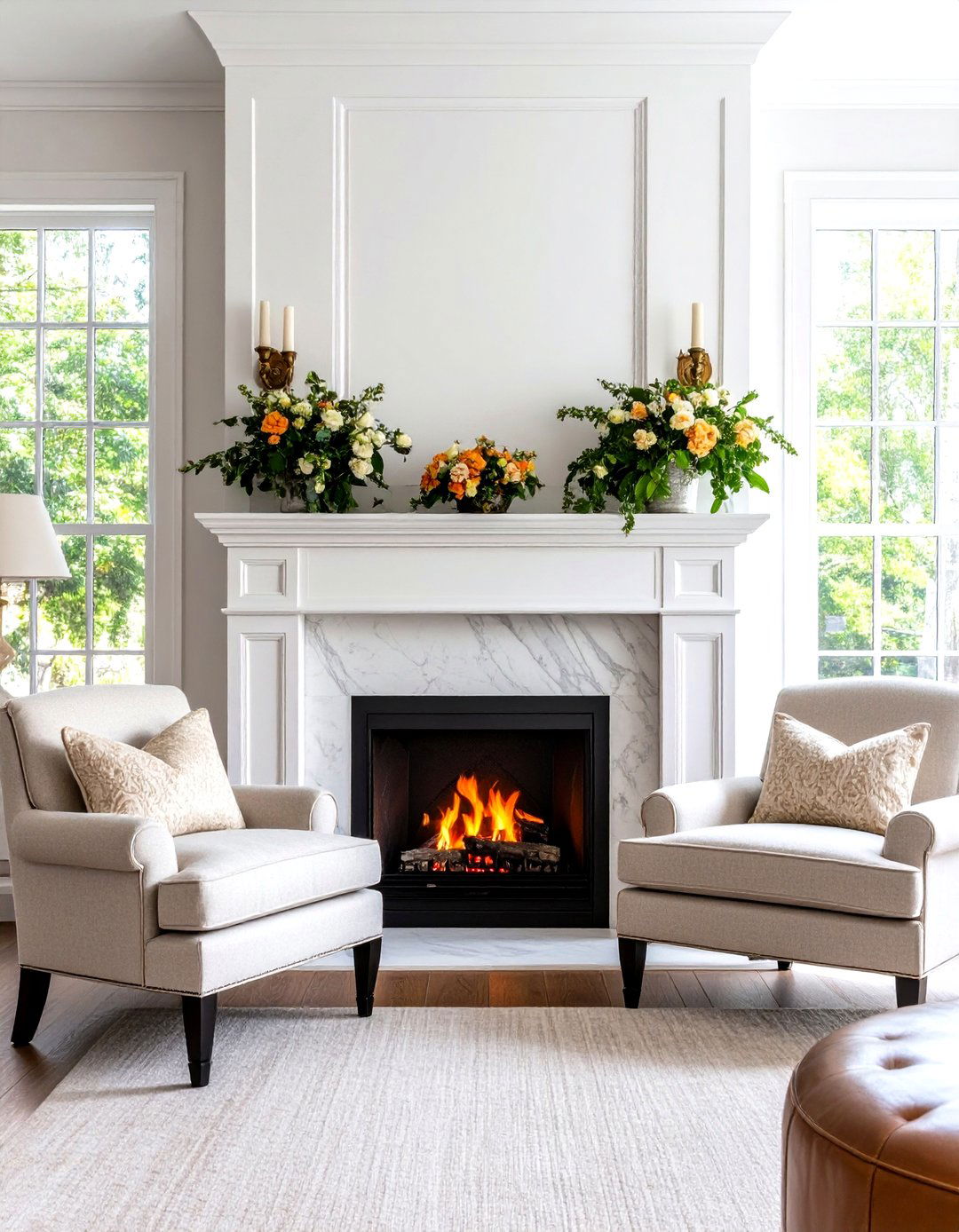 Carrara Classic Mantel - 20 Marble Fireplace Ideas