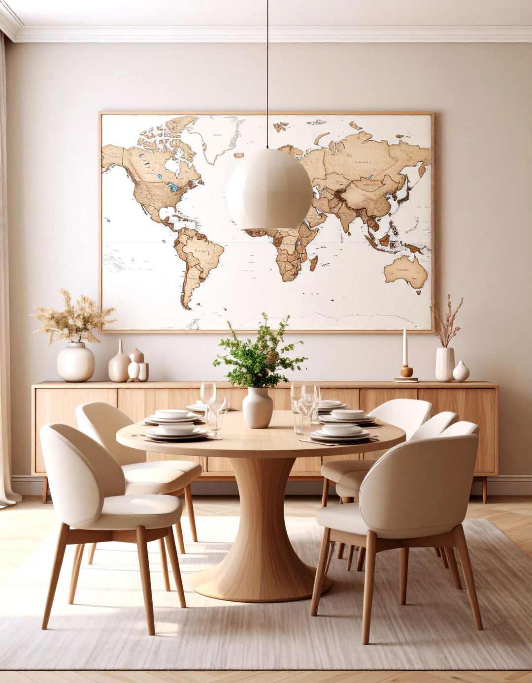 Cartographic Dining Room Wall Maps - 20 Dining Room Wall Decor Ideas