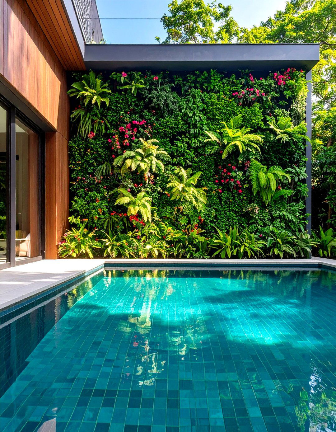 Cascading Vertical Gardens - 20 Pool Decor Ideas