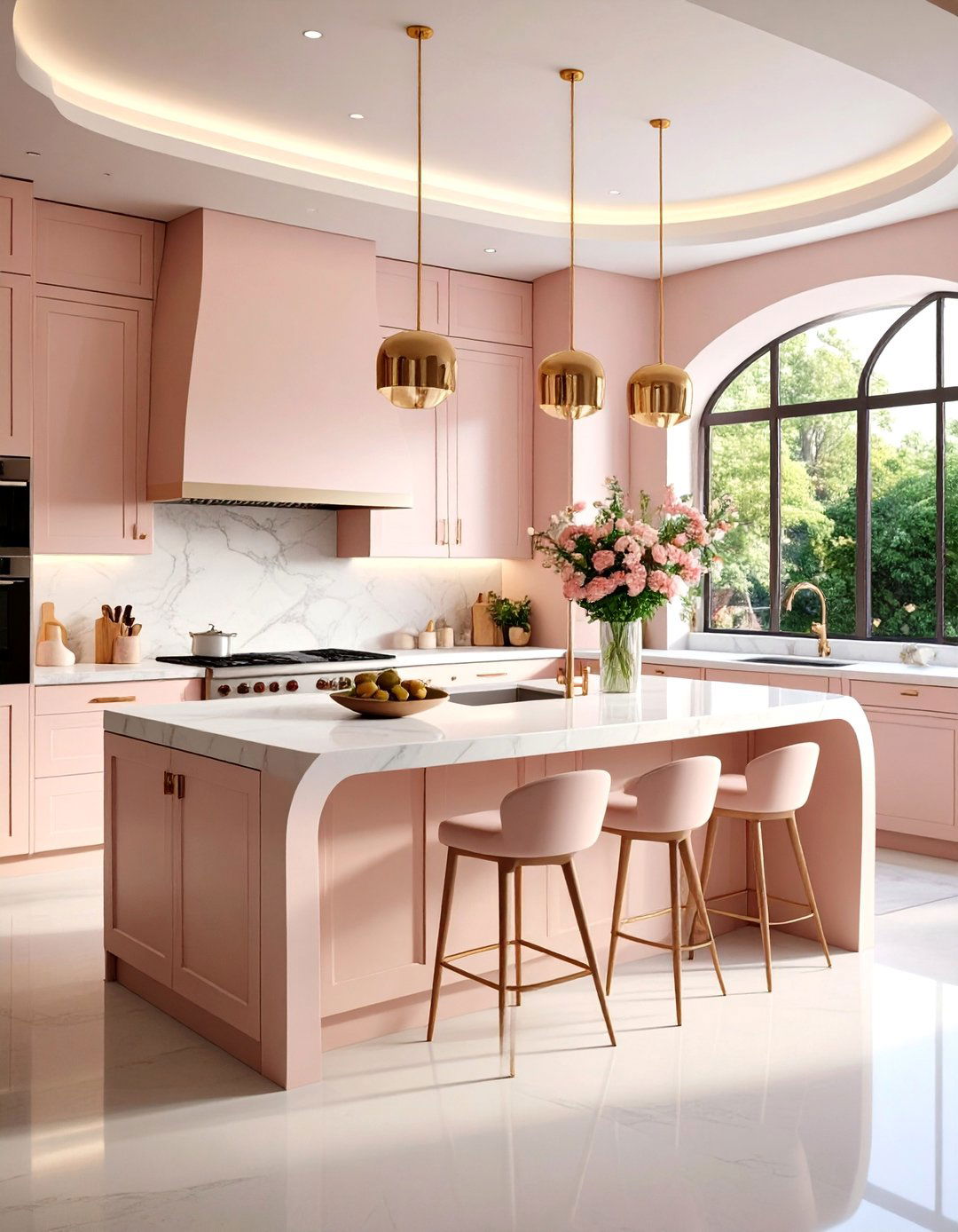 Cashmere Kitchen with Curved Design Elements - 20 Cashmere Kitchen Ideas