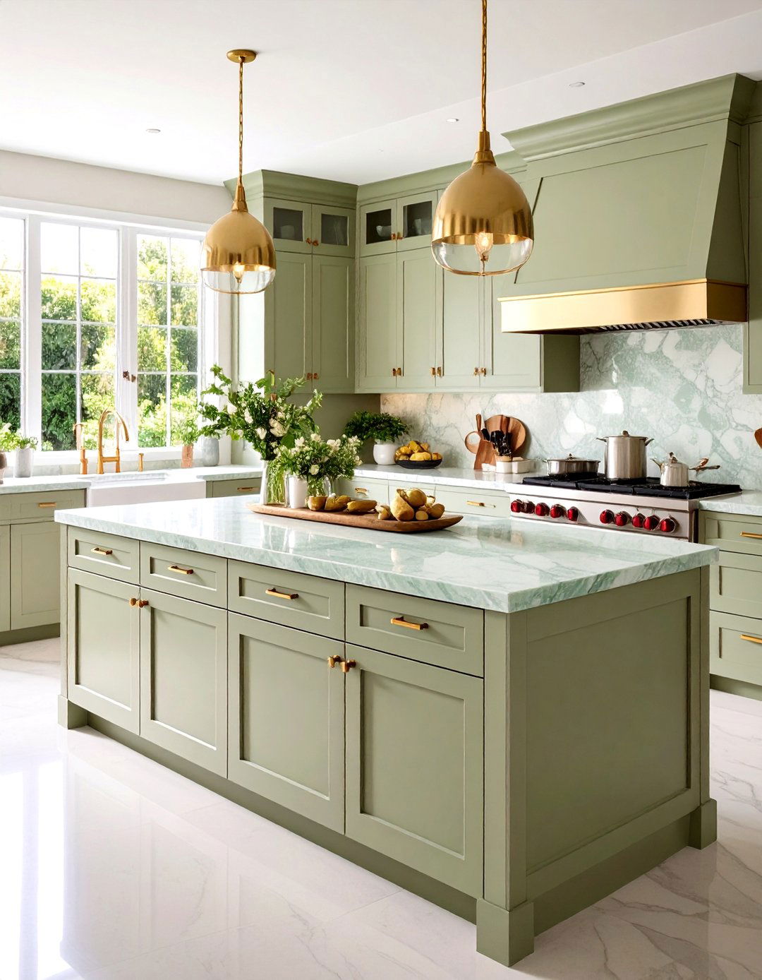 Cashmere Kitchen with Green Stone Countertops - 20 Cashmere Kitchen Ideas