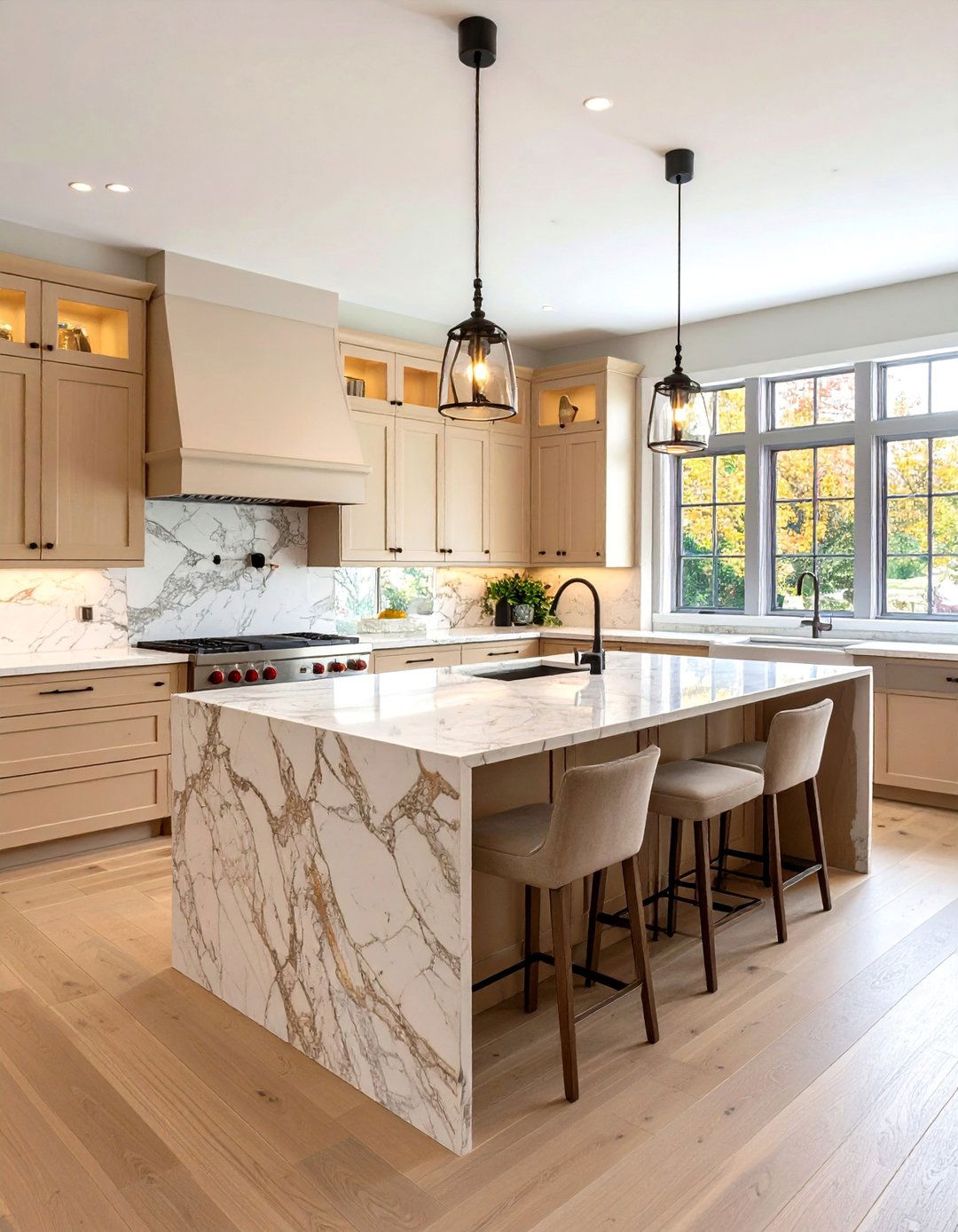 Cashmere Kitchen with Natural Stone Elements - 20 Cashmere Kitchen Ideas
