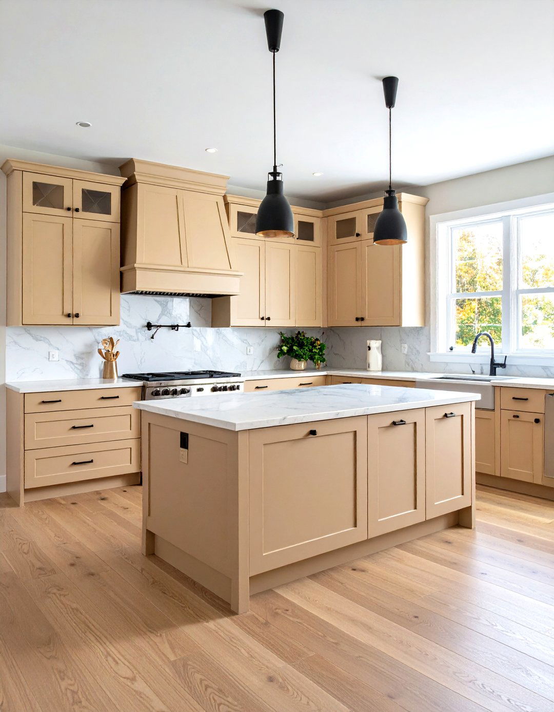 Cashmere Kitchen with Two Tone Cabinet Design - 20 Cashmere Kitchen Ideas