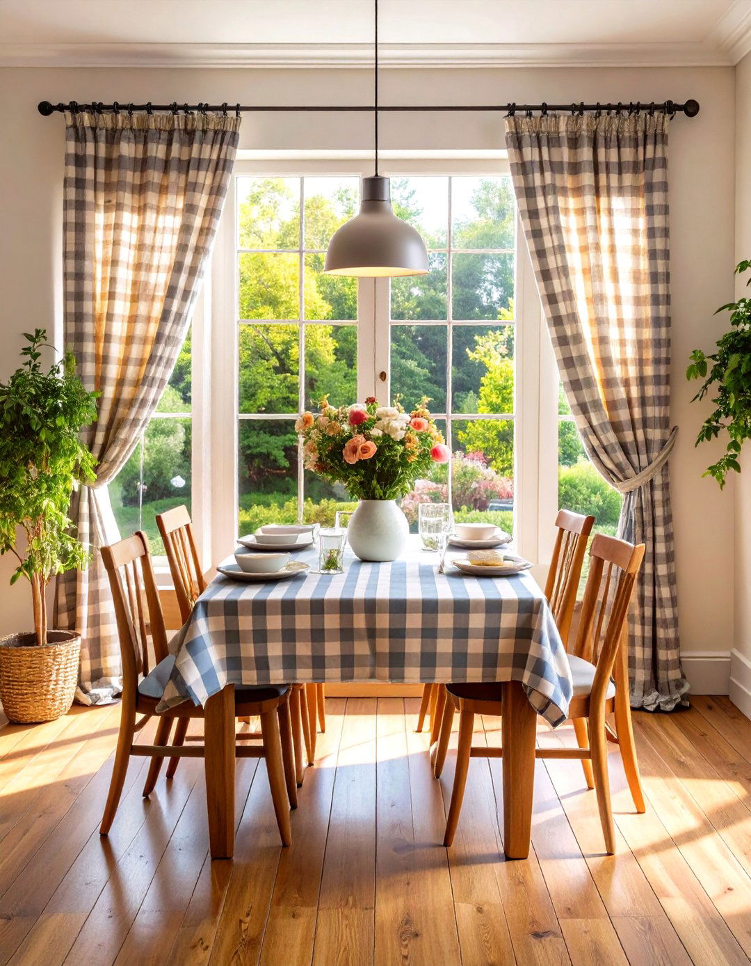 Casual Cafe Window Curtains for Cozy Charm - 20 Dining Room Window Treatments