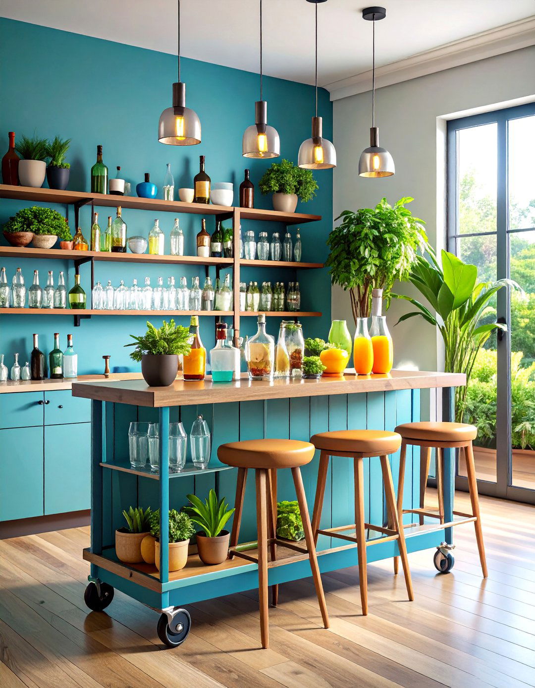 Casual Dining Room Bar Cart Styling Station - 20 Casual Dining Room Ideas