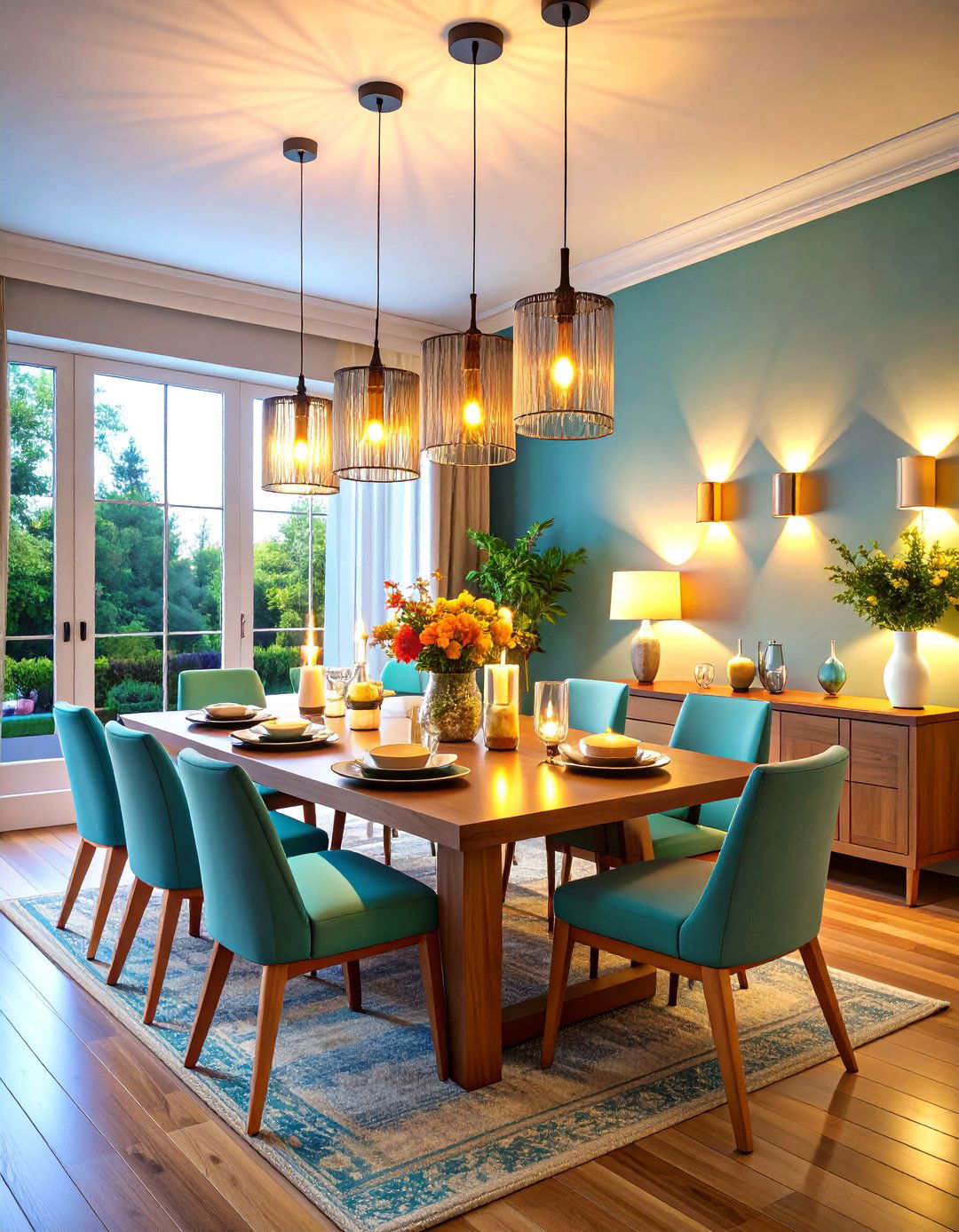 Casual Dining Room Layered Lighting Design - 20 Casual Dining Room Ideas