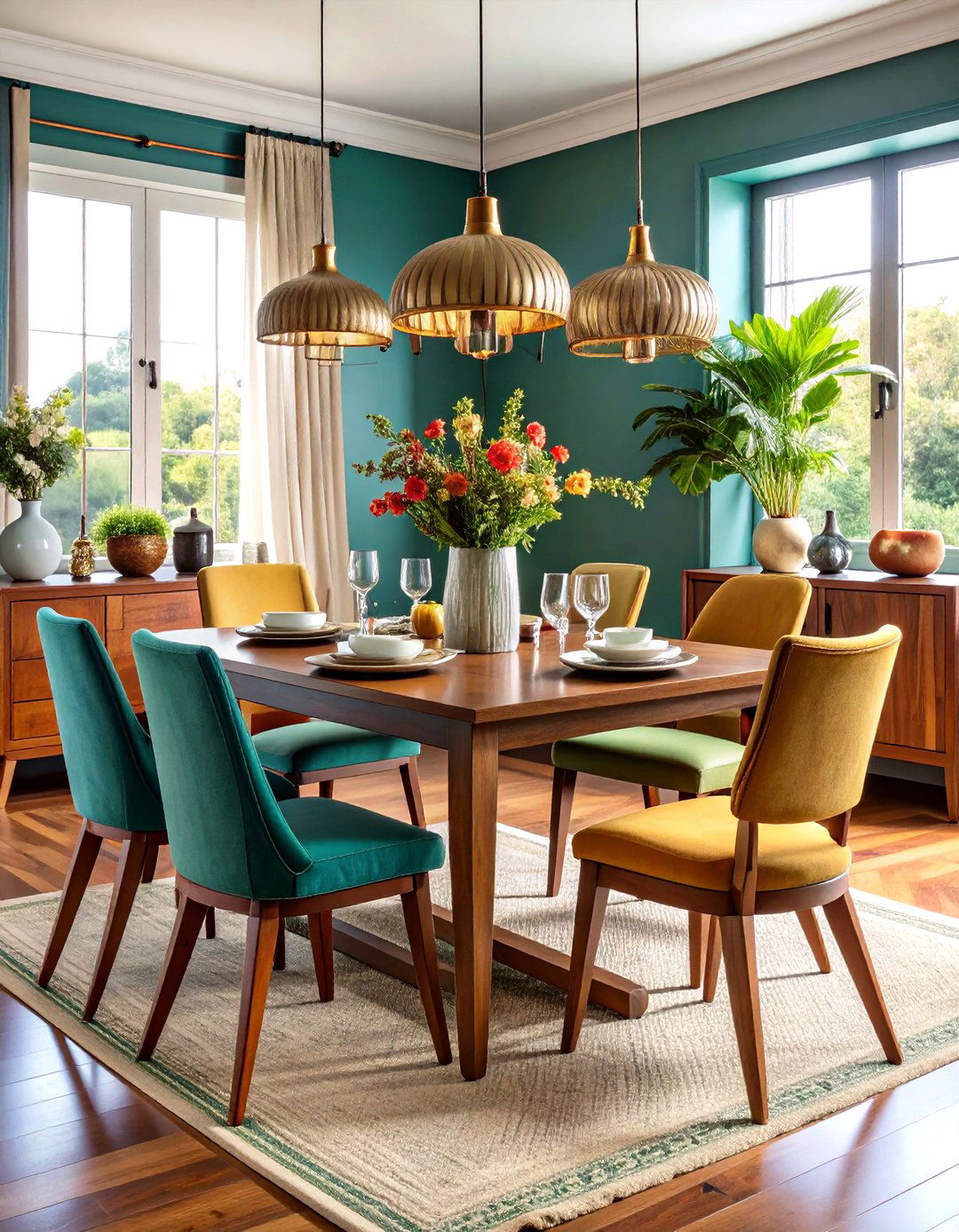 Casual Dining Room Mixed Vintage and Modern Furniture - 20 Casual Dining Room Ideas