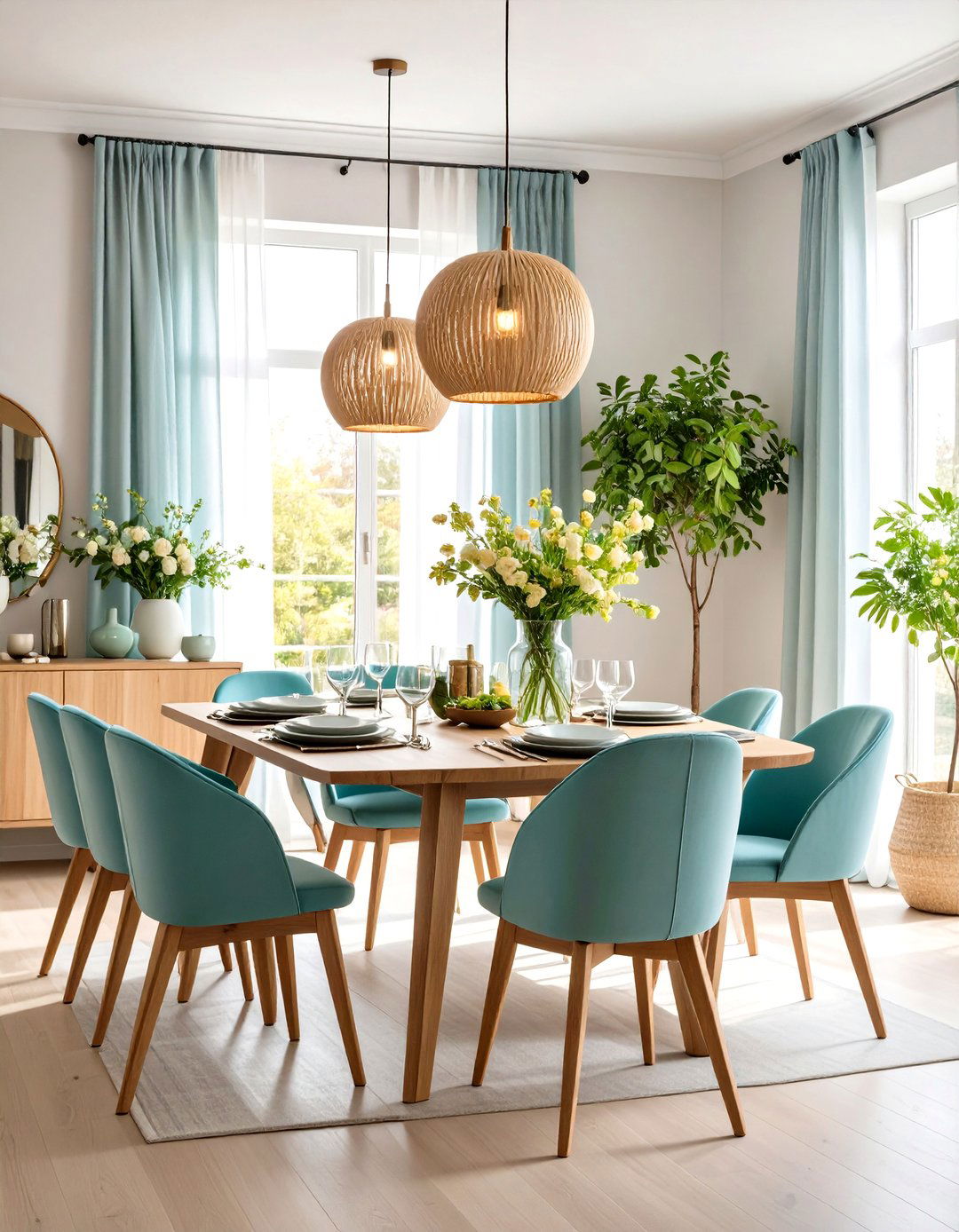 Casual Dining Room Natural Light Maximization - 20 Casual Dining Room Ideas