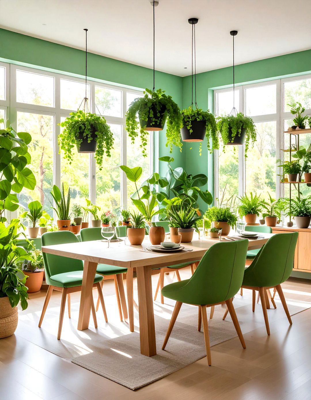 Casual Dining Room Plant Filled Biophilic Design - 20 Casual Dining Room Ideas