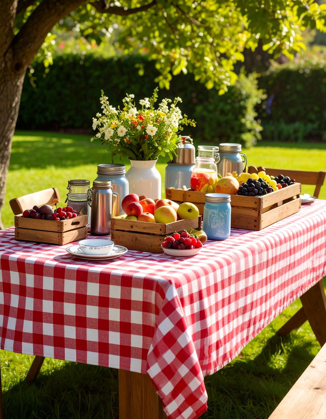 Casual Picnic Style Tablescape - 20 Tablescape Ideas