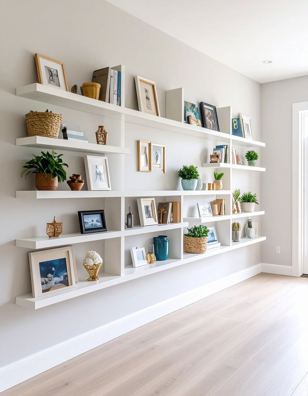 Casual Picture Ledges You Can Rearrange Anytime - 20 Family Picture Wall Ideas