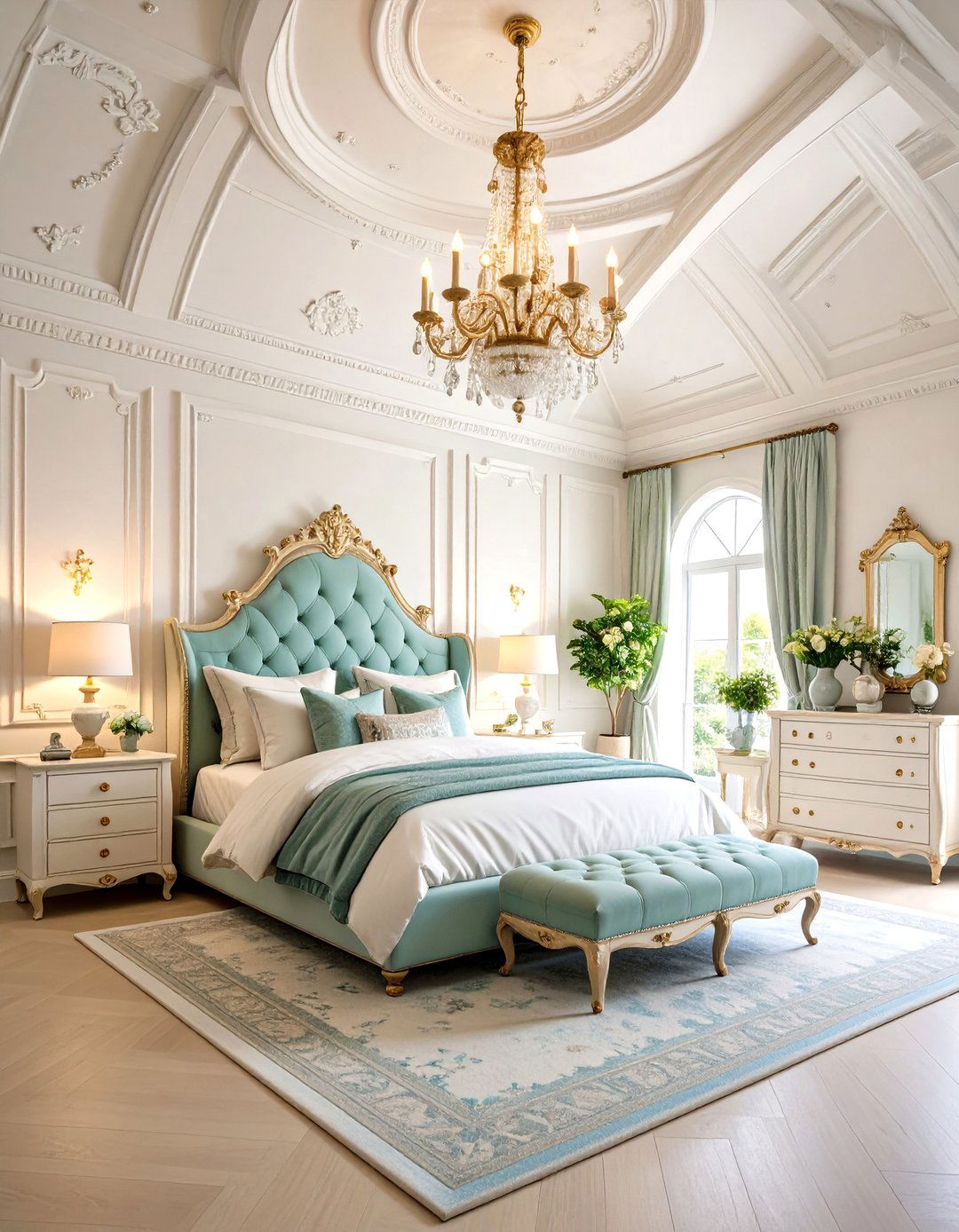 Cathedral Ceiling with Decorative Molding Details - 20 Cathedral Ceiling Ideas