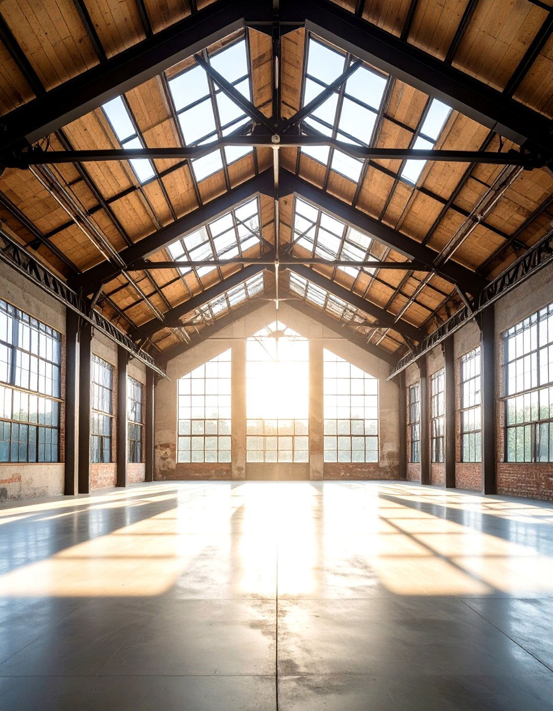 Cathedral Ceiling with Industrial Metal Elements - 20 Cathedral Ceiling Ideas