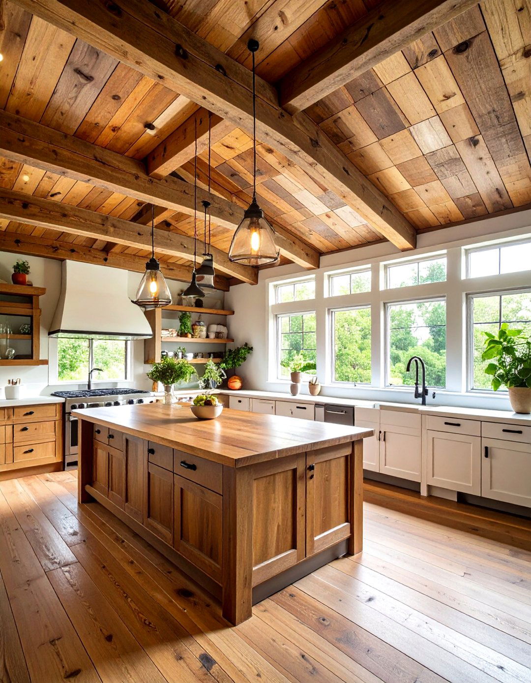 Cathedral Ceiling with Rustic Reclaimed Wood - 20 Cathedral Ceiling Ideas