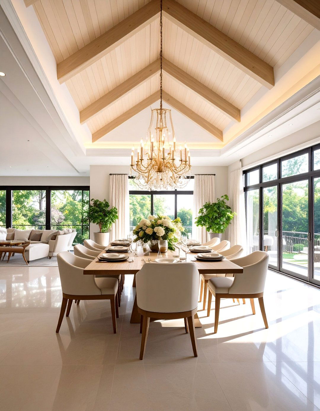 Cathedral Ceiling with Tray Ceiling Integration - 20 Cathedral Ceiling Ideas