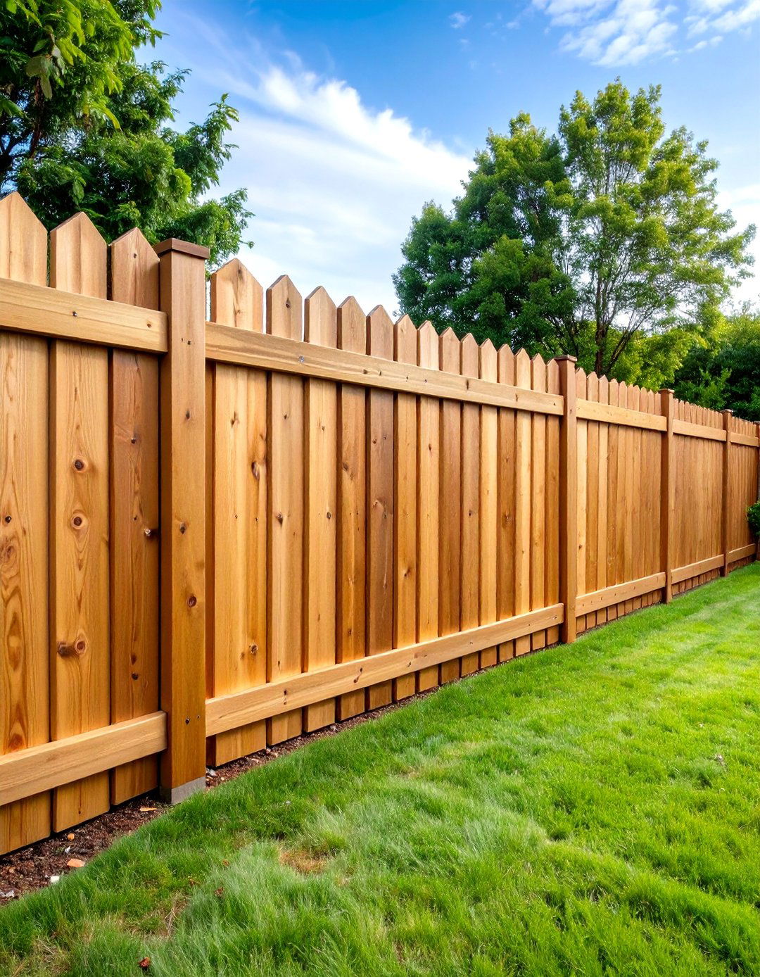 Cedar Fence Board on Board Privacy Style - 20 Cedar Fence Ideas