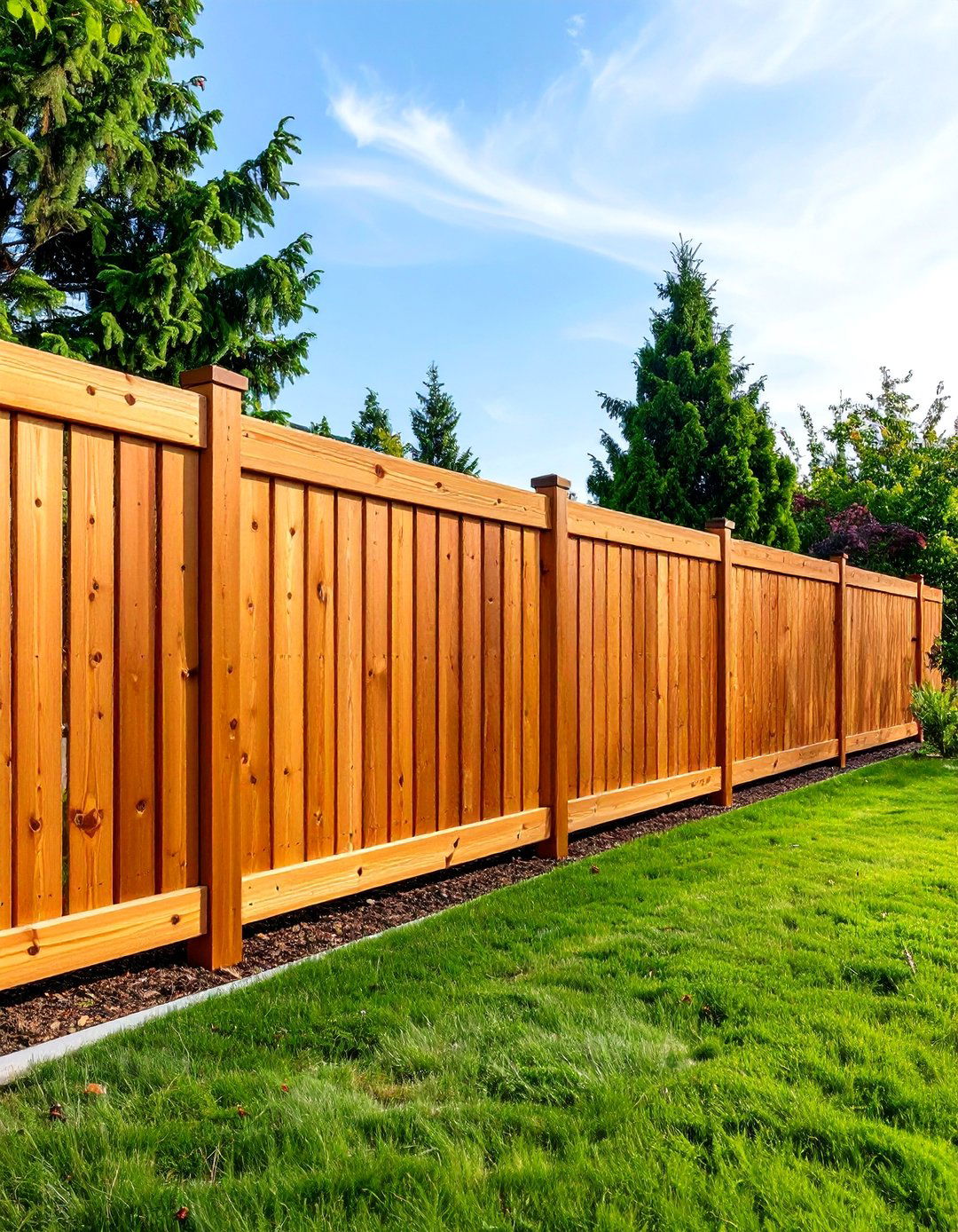 Cedar Fence Minimal Gap Horizontal Style - 20 Cedar Fence Ideas