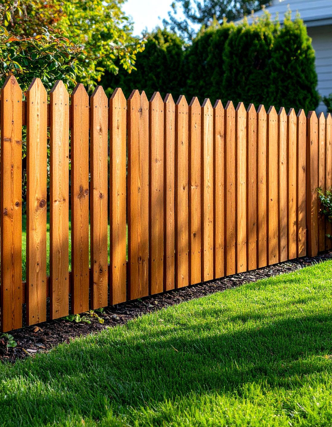 Cedar Fence Shadowbox Semi Privacy Style - 20 Cedar Fence Ideas